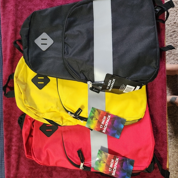 Vibrant Kids Backpack Trio - Red, Yellow, and Black - Picture 4 of 9